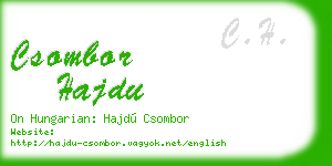 csombor hajdu business card